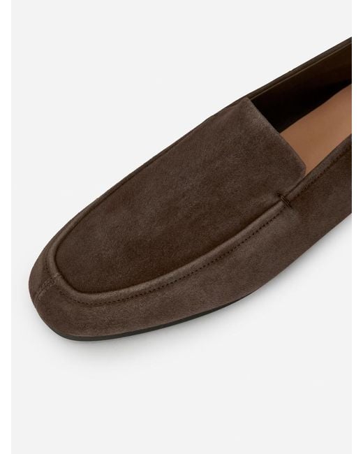 ARKET White Slim Suede Loafers