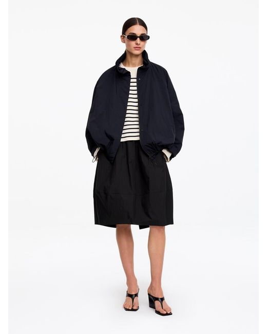 ARKET Black Cocoon Midi Skirt