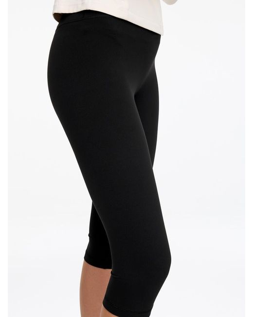 ARKET White Soft Stretch Capri Leggings