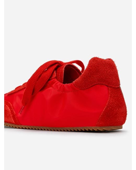 ARKET White Suede Nylon Trainers
