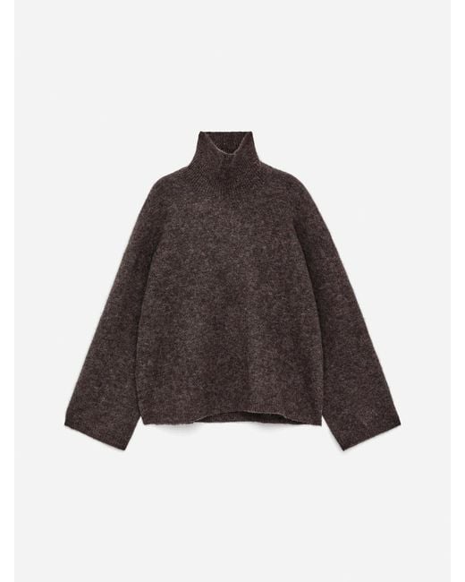 ARKET Brown Roll-neck Jumper