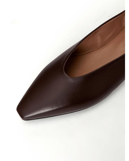 ARKET White Leather Flats