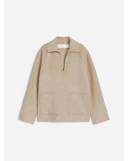 ARKET Natural Doubleface-Shirt Zum Überziehen