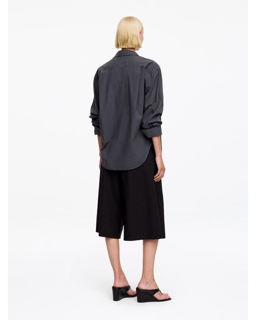 ARKET Gray Cotton Poplin Shirt