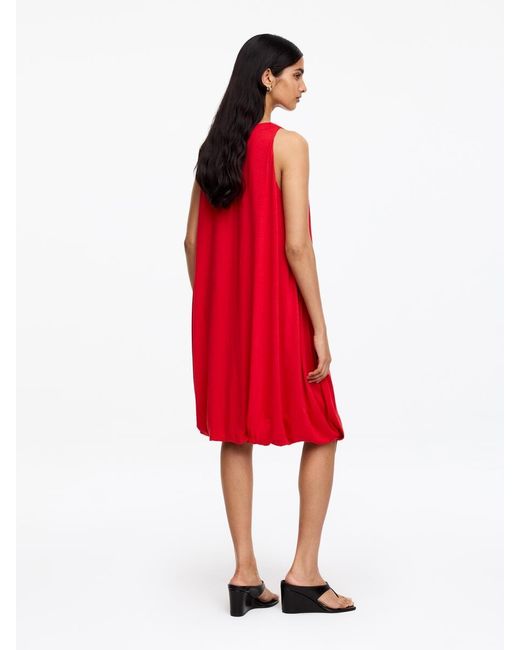 ARKET Red Draped Balloon Dress