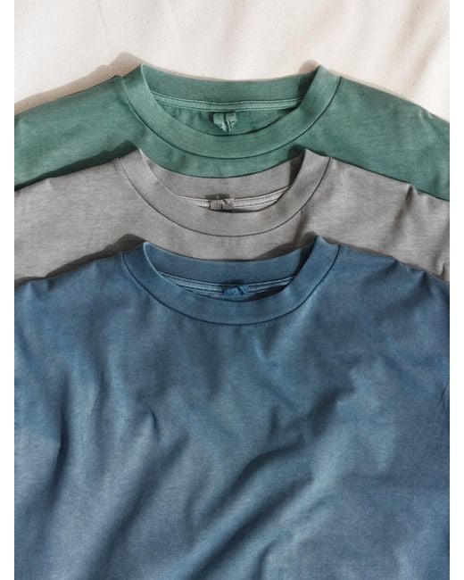 ARKET Gray Garment-Dyed Interlock T-Shirt for men