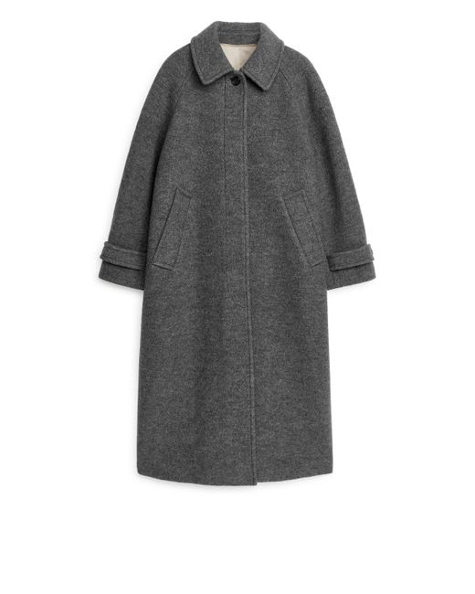 ARKET Gray Oversized Wool Coat
