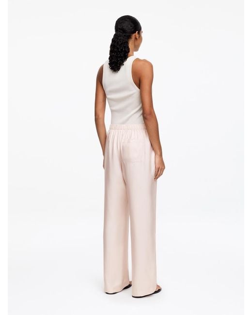 ARKET Pink Silk Twill Trousers