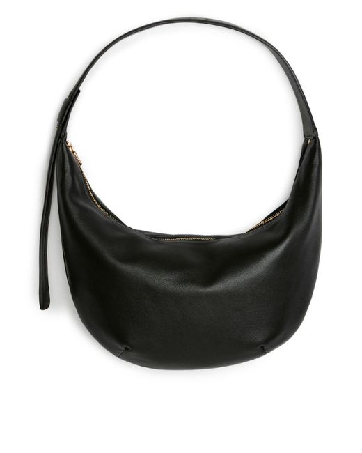 ARKET Black Mid Size Curved Shoulder Bag