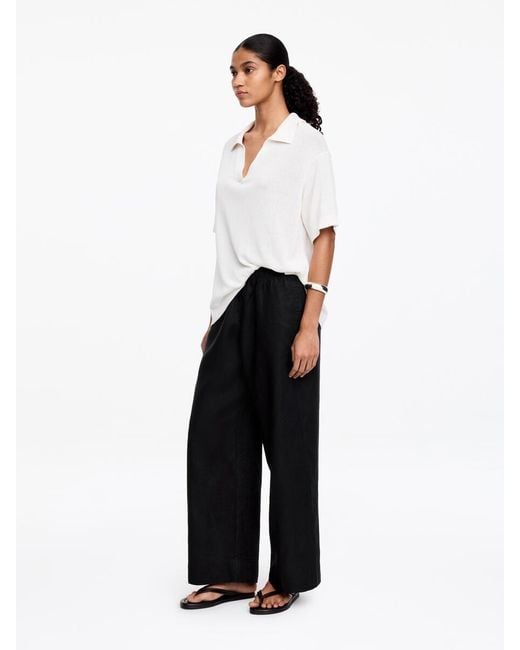 ARKET Black Linen Trousers