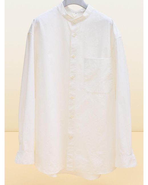 ARKET White Band-Collar Poplin Shirt for men