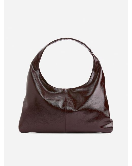 ARKET Brown Tasche Aus Glänzendem Leder