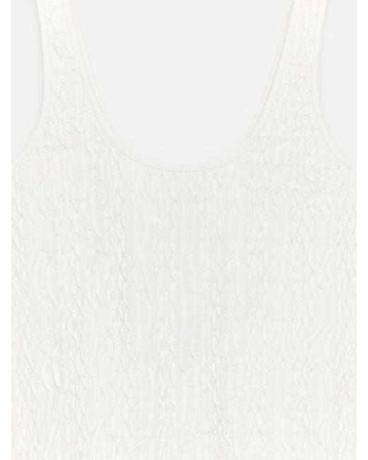 ARKET White And Laila Gohar Pleated Dress