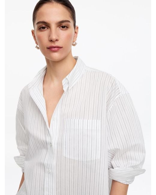 ARKET White Cotton-Silk Shirt