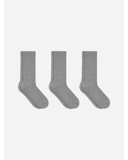 ARKET White Supima Cotton Rib Socks Set Of 3 Pairs for men