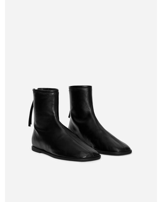 ARKET White Leather Sock Boots