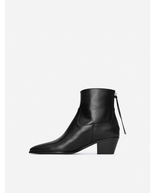 ARKET Black Leather Ankle Boots