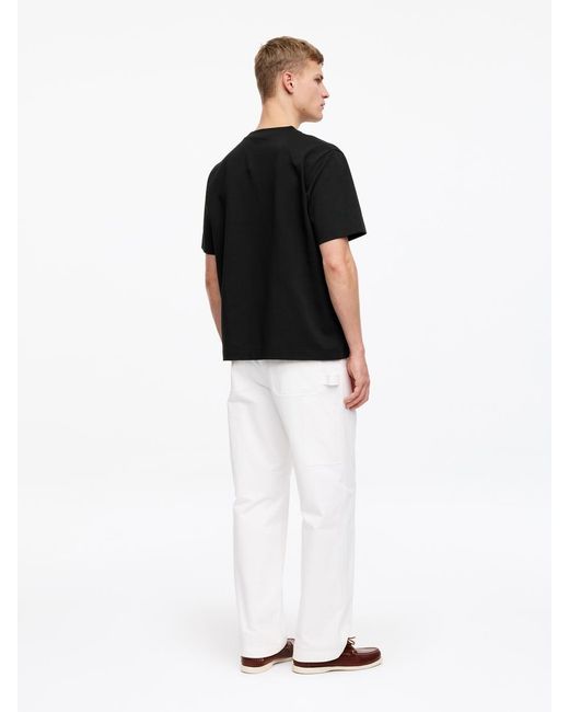 ARKET Black Boxy Interlock T-Shirt for men
