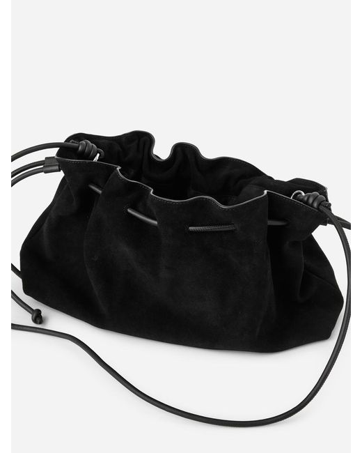 ARKET Black Split Suede Pouch