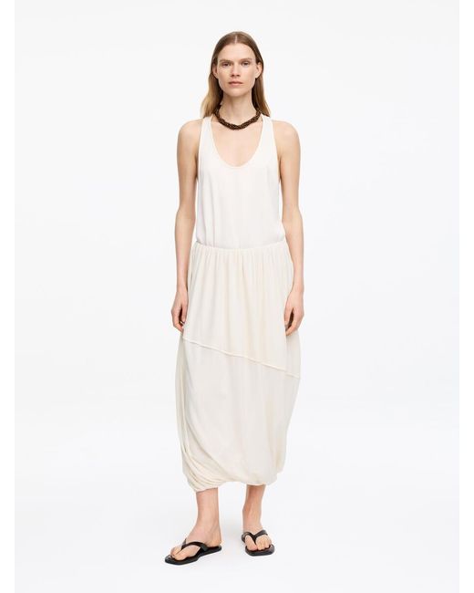 ARKET Brown Draped Maxi Skirt