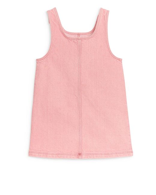 ARKET Pink Sleeveless Denim Dress