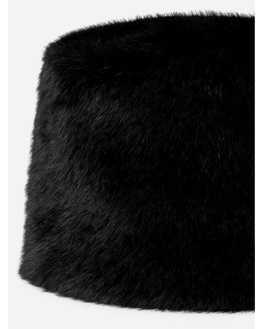 ARKET Black Faux Fur Hat