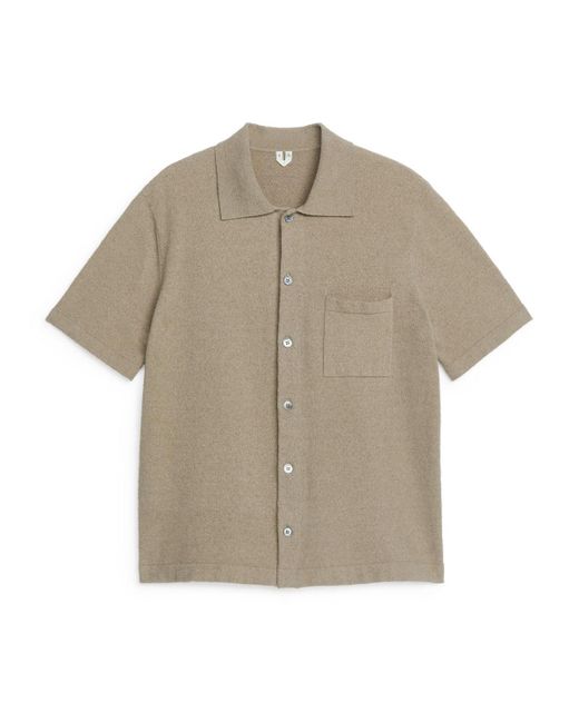 ARKET Gray Button-up Polo Shirt for men