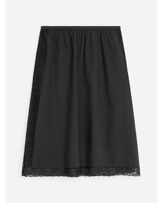 ARKET White Lace Edge Skirt
