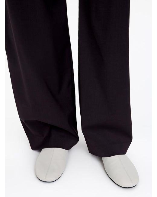 ARKET Blue Leather Ballet Flats