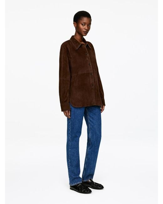 ARKET Brown Suede Shirt