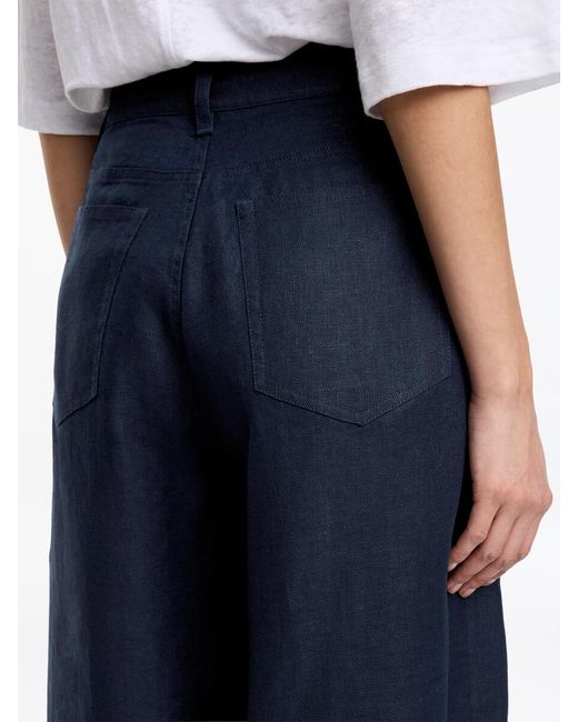 ARKET Blue Five-Pocket Linen Trousers