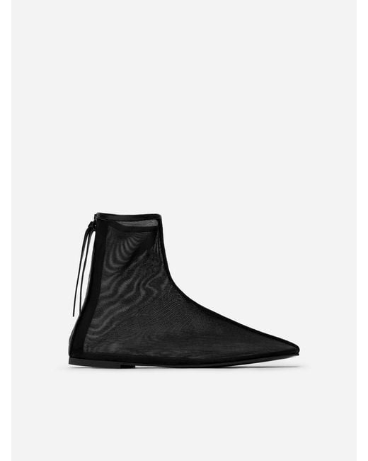 ARKET Black Mesh Boots