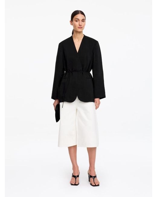 ARKET Black Wrap Blazer
