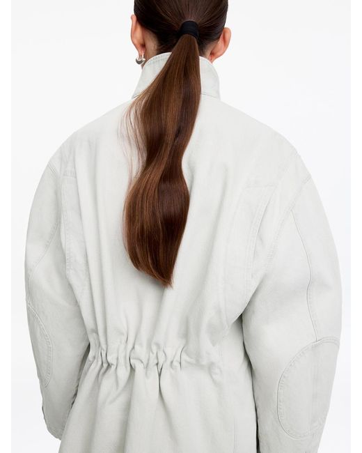 ARKET White Funnel-Neck Jacket