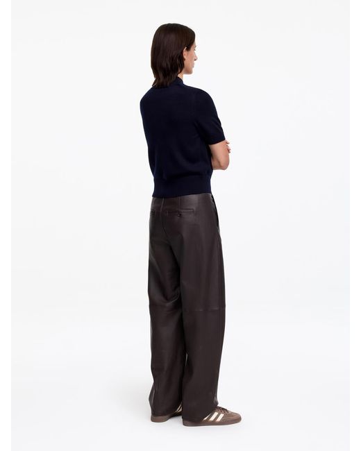 ARKET Blue Short-Sleeve Merino Jumper