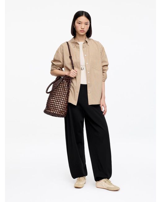 ARKET White Relaxed Fine-Knit Trousers
