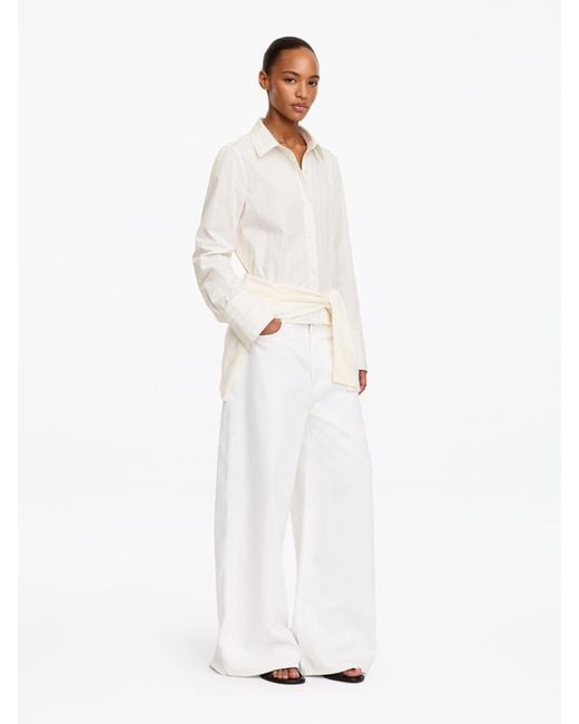 ARKET White Cotton Tuxedo Shirt