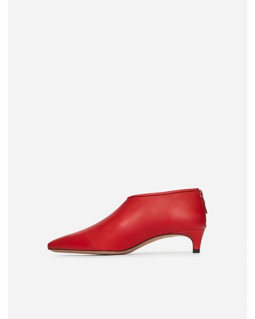 ARKET Red Leather Boots