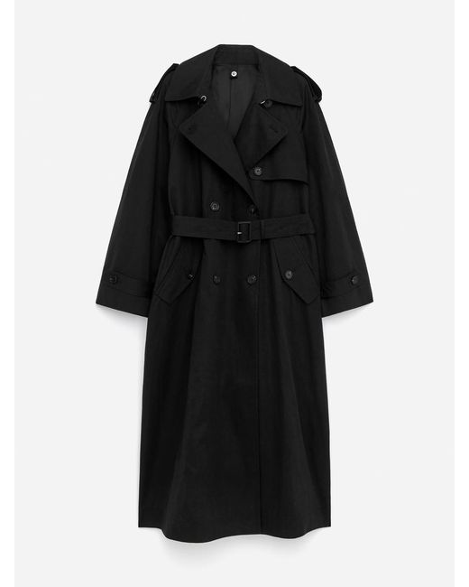 ARKET Black Oversized Trench Coat