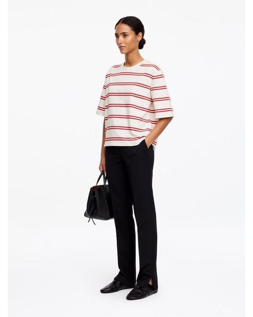 ARKET Red Signature Boxy T-Shirt