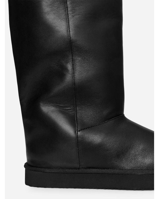 ARKET Black Over-The-Knee Leather Boots