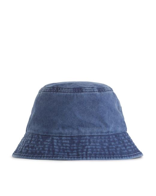ARKET Blue Washed Bucket Hat for men