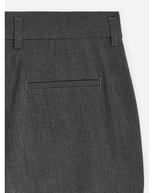 ARKET Black Tailored Wool-Blend Trousers