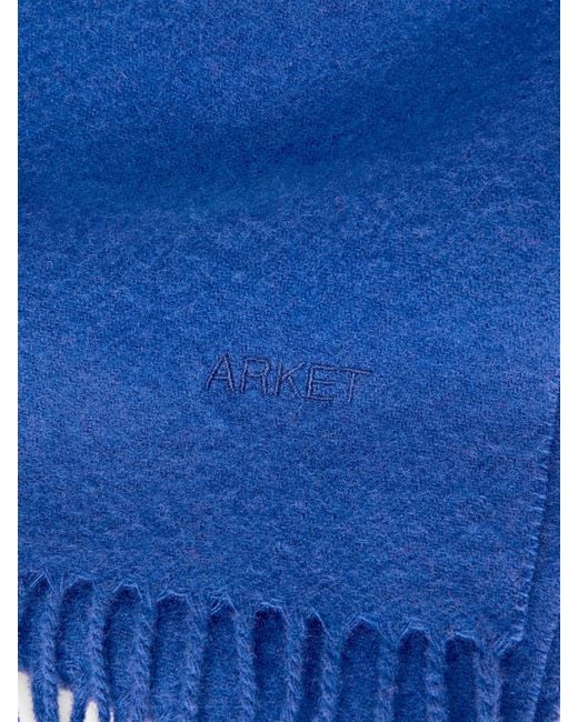 ARKET Blue Wool Scarf for men