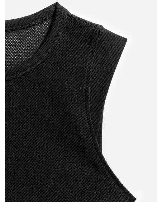 ARKET Black Mesh Tank Top