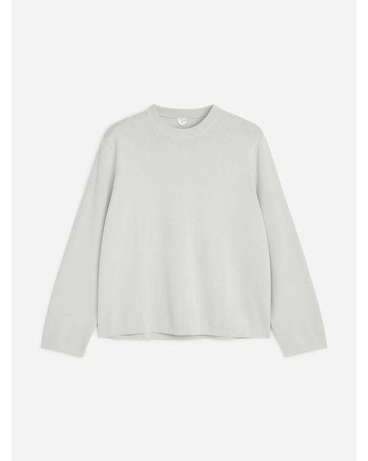 ARKET White Relaxed Cotton Blend Jumper for men