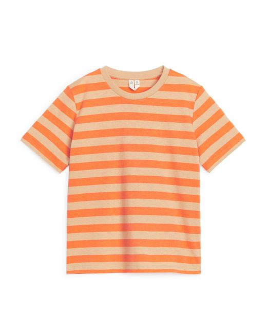 ARKET Orange Stripe T-shirt