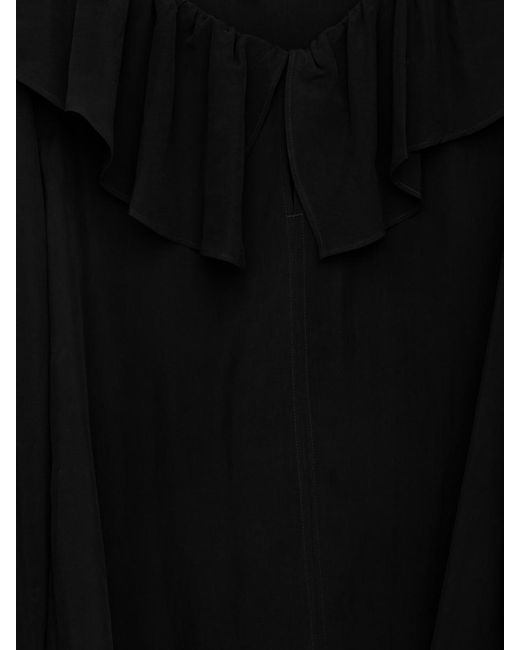 ARKET Black Frill-Collar Blouse