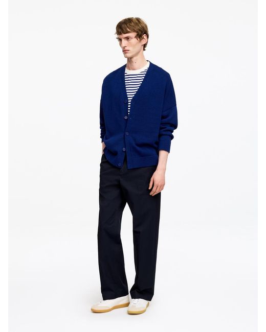 ARKET Blue Relaxed Cotton T-Shirt for men