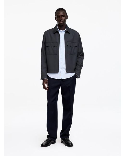 ARKET Blue Relaxed Wool Blend Jacket for men